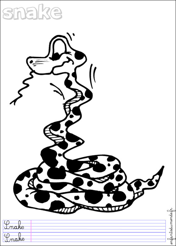 coloriage serpent 2